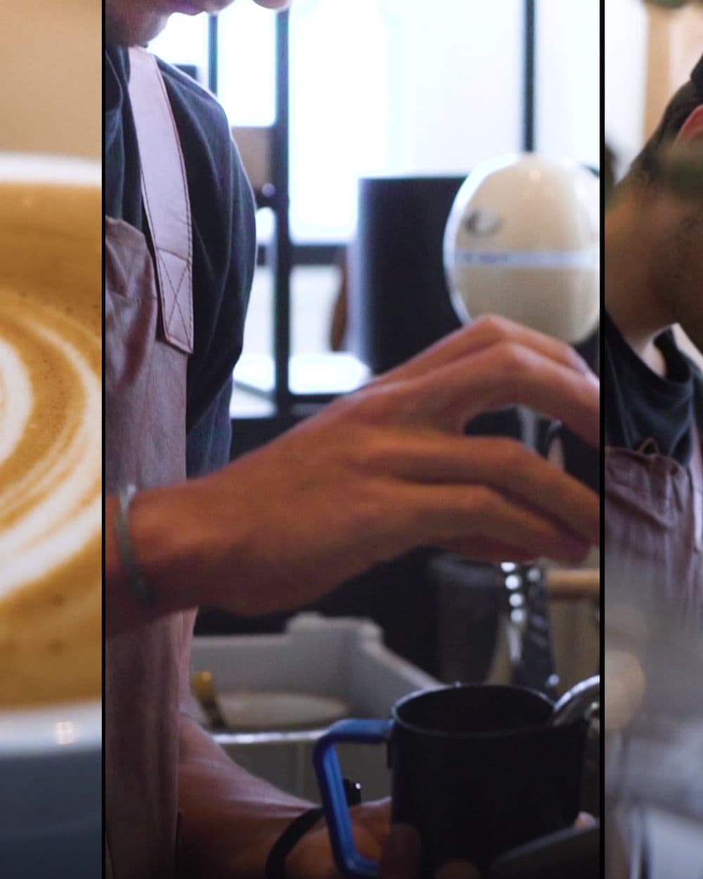 Café latte art servi chez ETAPE